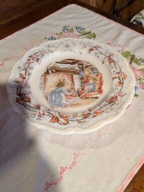 VTG Royal Doulton Brambly Hedge ‘Winter’ 8” Collector Plate by Jill Barklem 1982